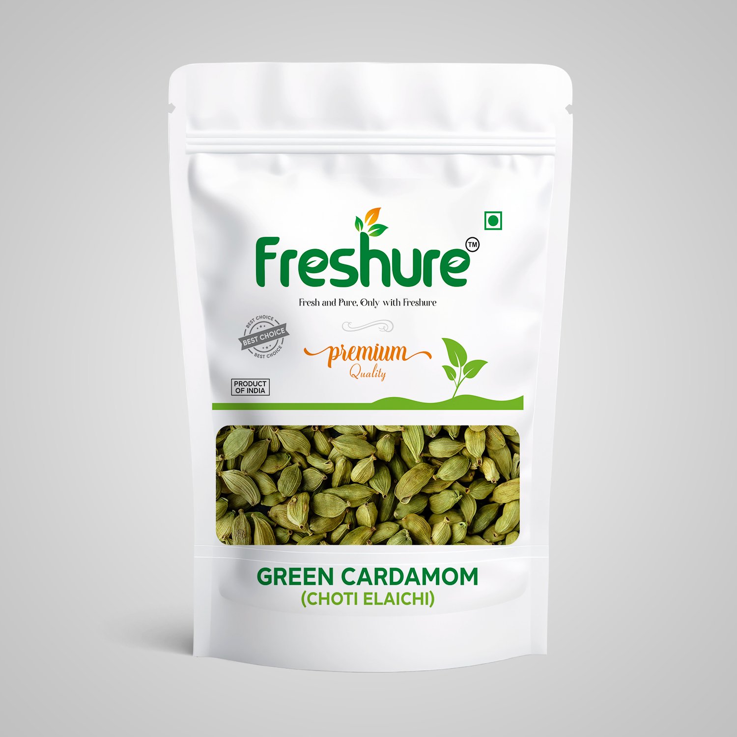 Elaichi Front Green Cardamom | Elaichi | Choti Elaichi | Hari Elaichi | Cardamom Green | Freshure - Image 1