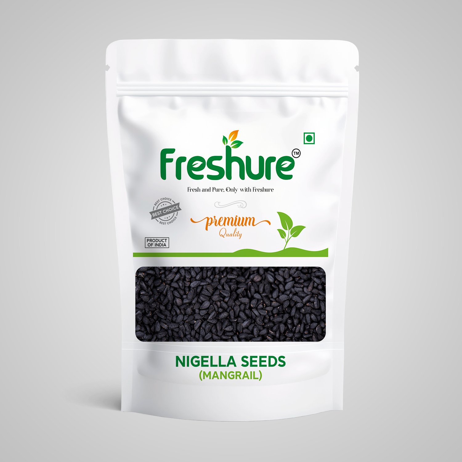 Nigella Front Nigella Seeds | Kalonji | Black Cumin Seeds | Mangrail | Kala Jeera | Freshure - Image 1