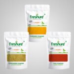 Essential Masala Combo | Haldi, Red Chilli & Dhaniya Powder | Freshure