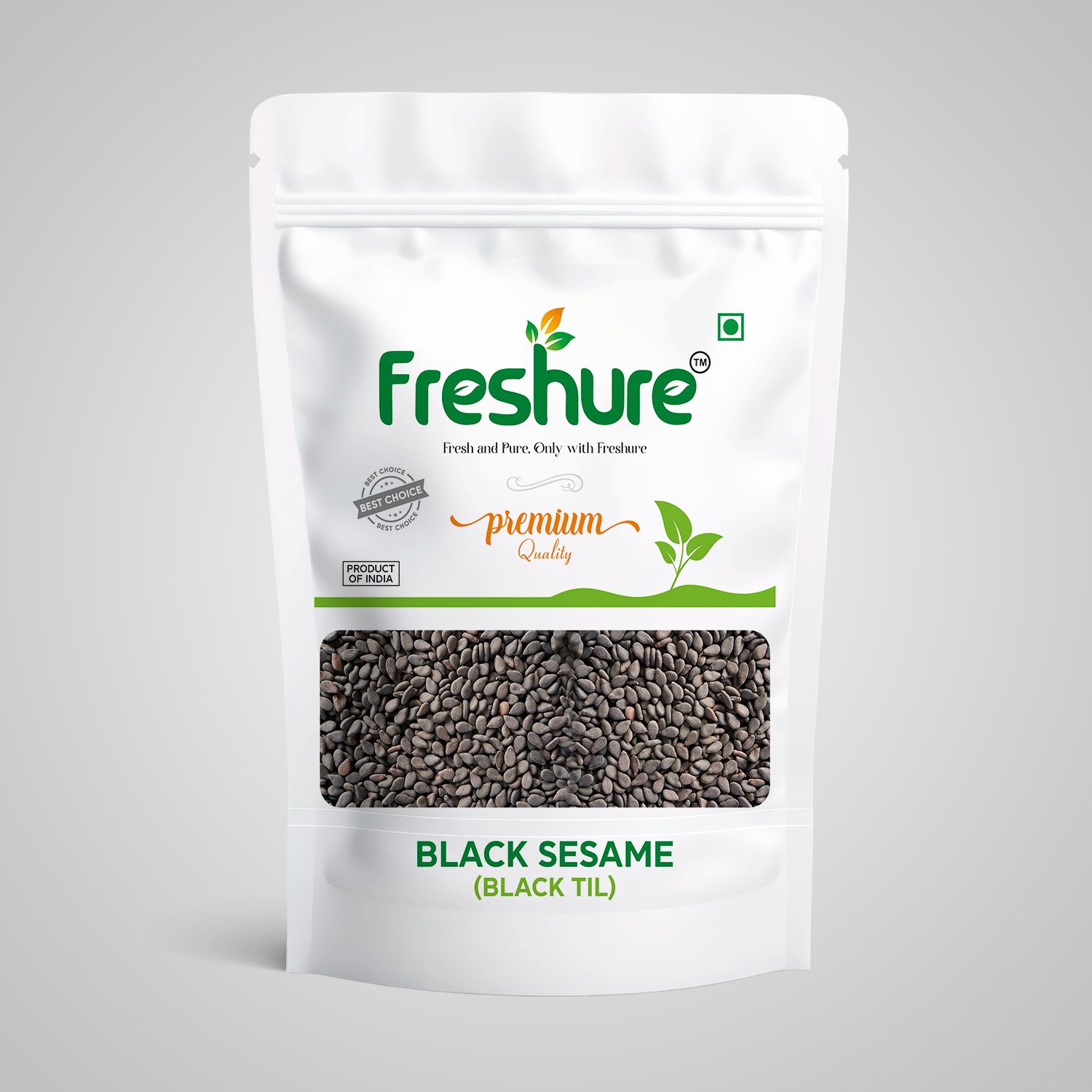 Black Til Front Black Sesame Seeds | Kala Til | Black Til | Til Seeds Black | Sesame Seeds Black | Freshure - Image 1