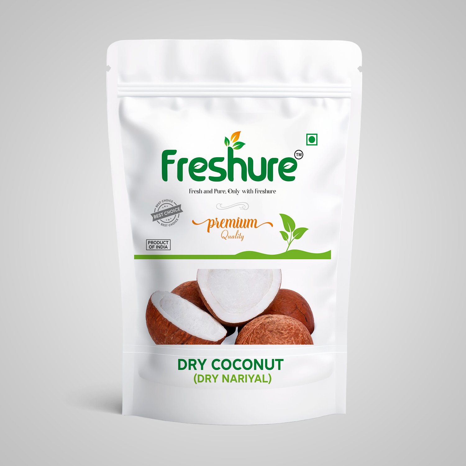 Dry Coconut front Freshure Dry Coconut | Premium Khopra with Natural Taste & Aroma - Image 1