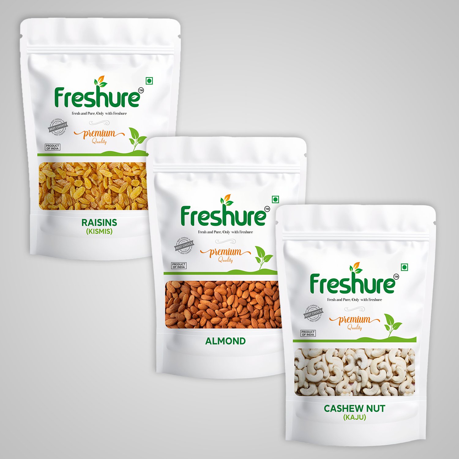 1 Dry Fruits Combo | Cashew | Raisins | Almond | Kaju | Kismis | Badam | Freshure - Image 1