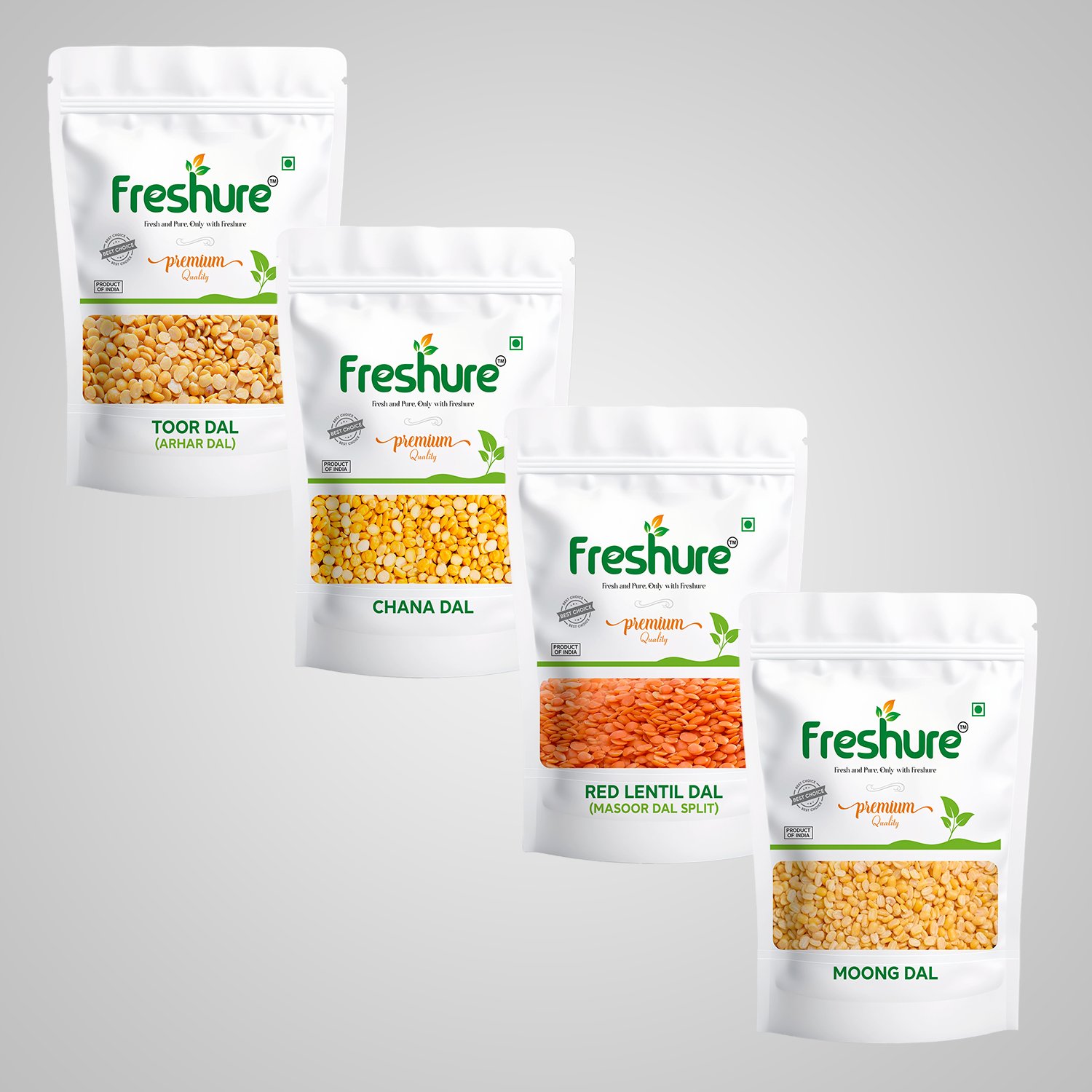 1 Dal Combo | Mixed Dal Combo | Arhar Dal | Moong Dal | Masoor Dal | Chana Dal | Freshure - Image 1